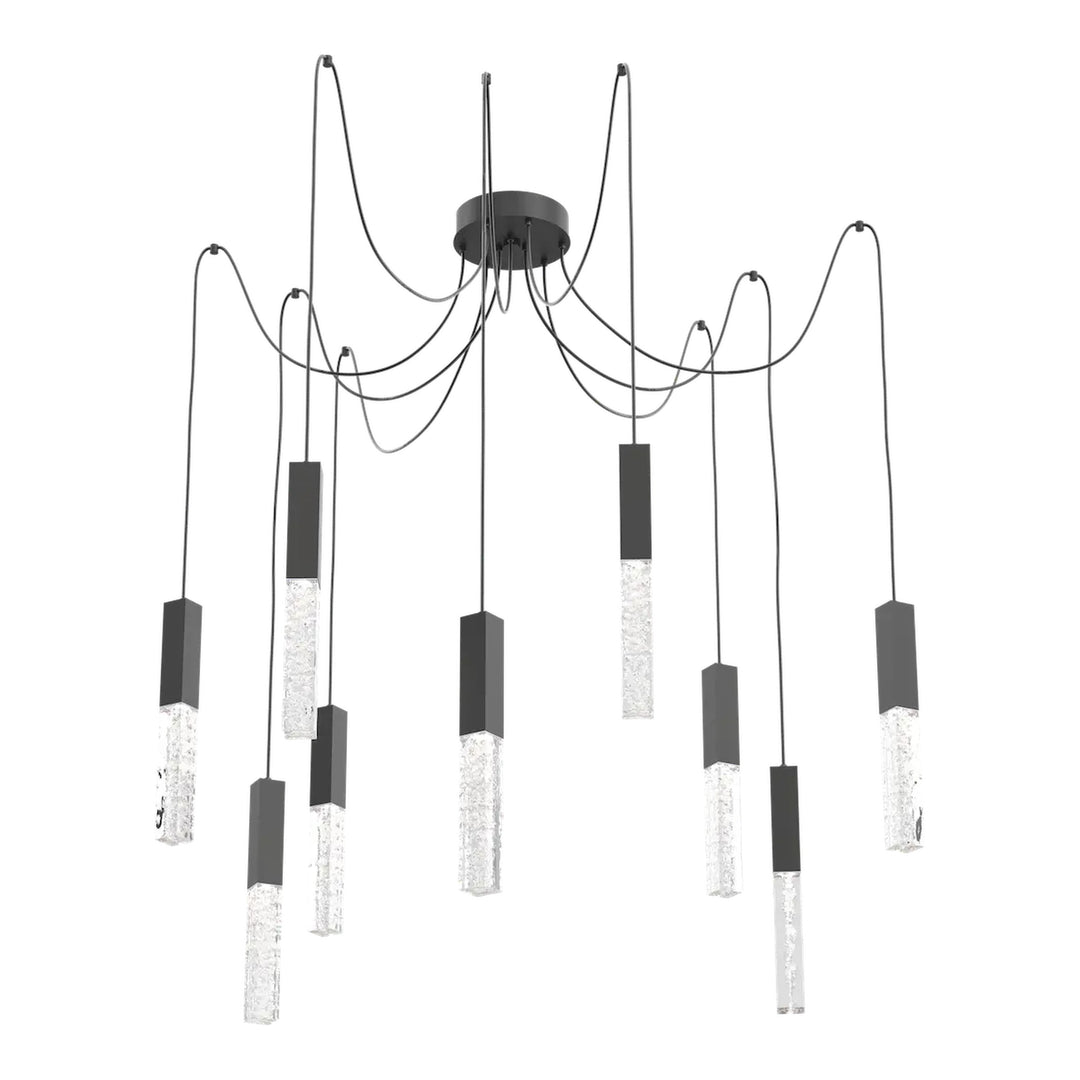 Axis Swag Chandelier by Hammerton Studio in Matte Black