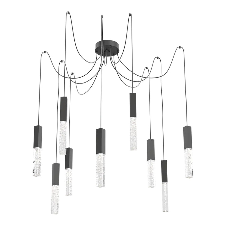 Axis Swag Chandelier by Hammerton Studio in Matte Black