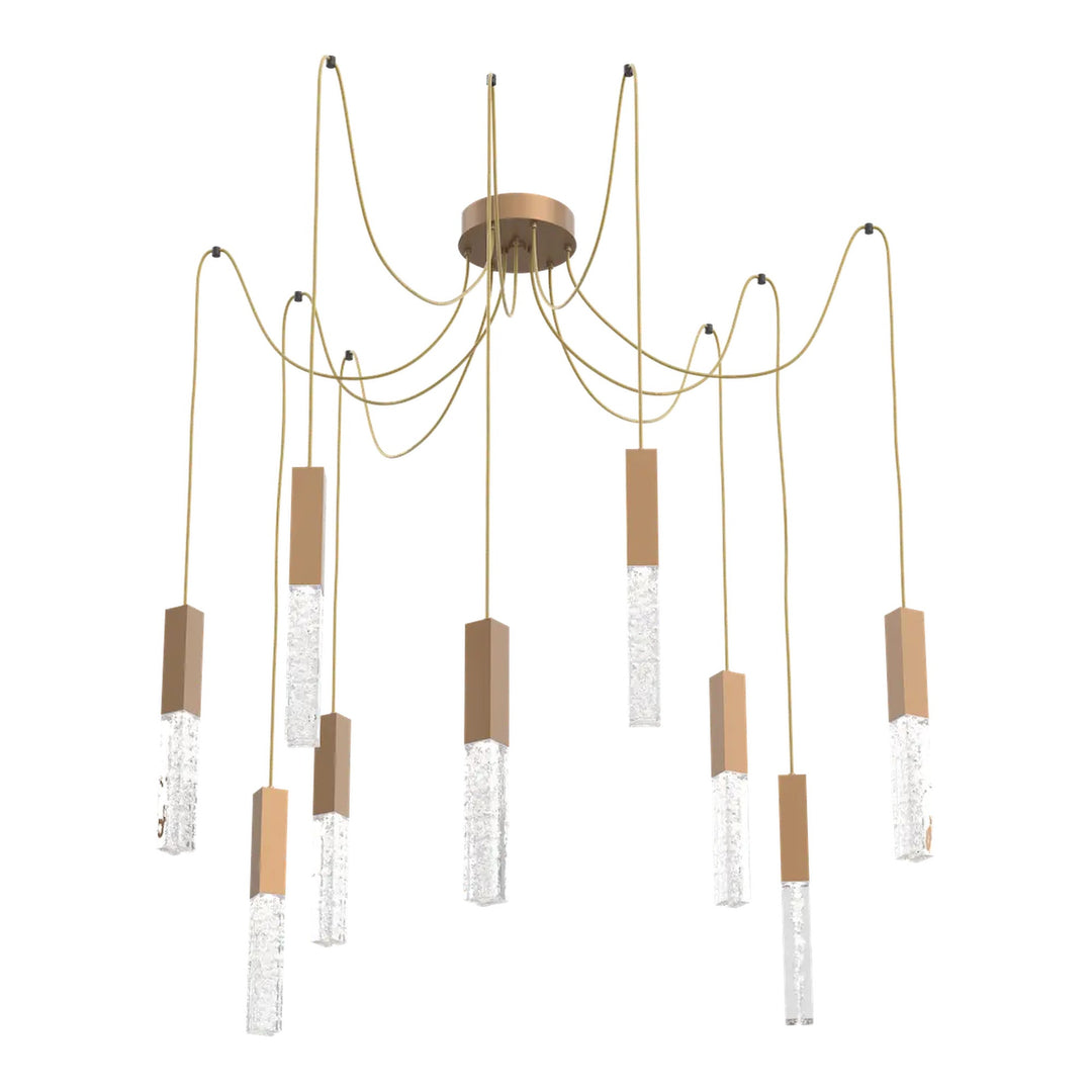 Axis Swag Chandelier by Hammerton Studio in Novel Brass