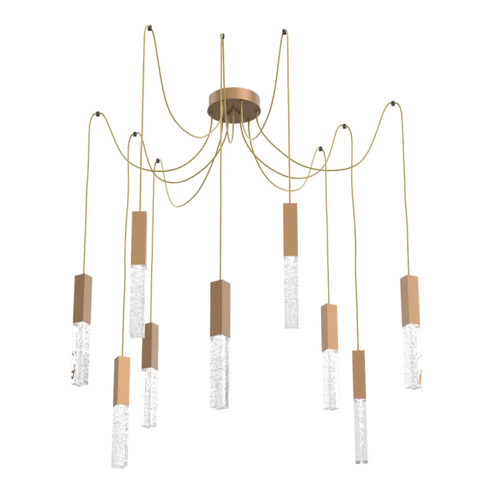 Axis Swag Chandelier by Hammerton Studio in Novel Brass