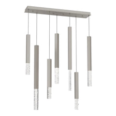 Axis XL Linear Pendant Chandelier by Hammerton Studio in Beige Silver