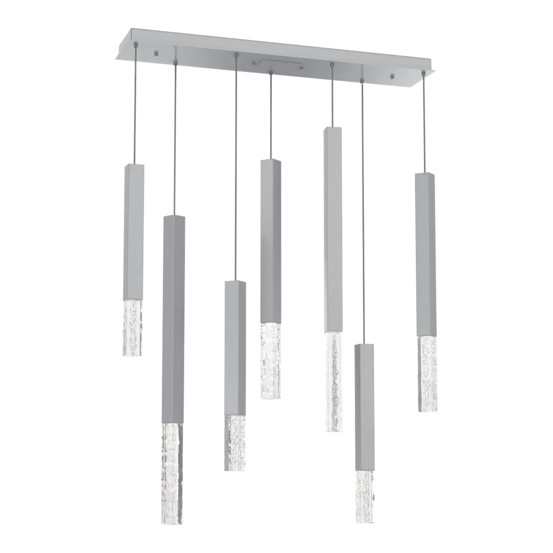 Axis XL Linear Pendant Chandelier by Hammerton Studio in Classic Silver