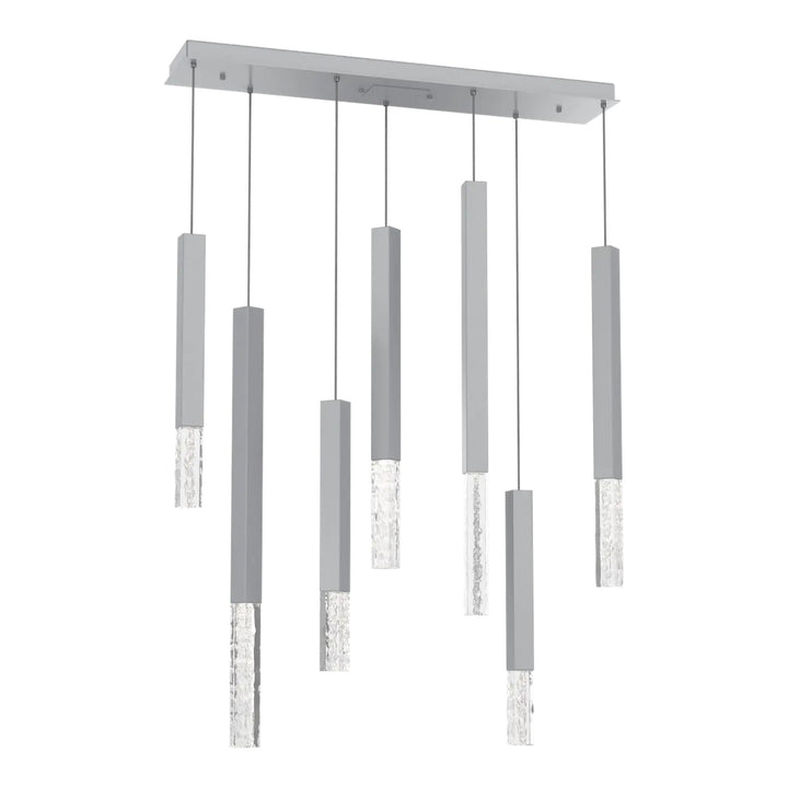 Axis XL Linear Pendant Chandelier by Hammerton Studio in Classic Silver