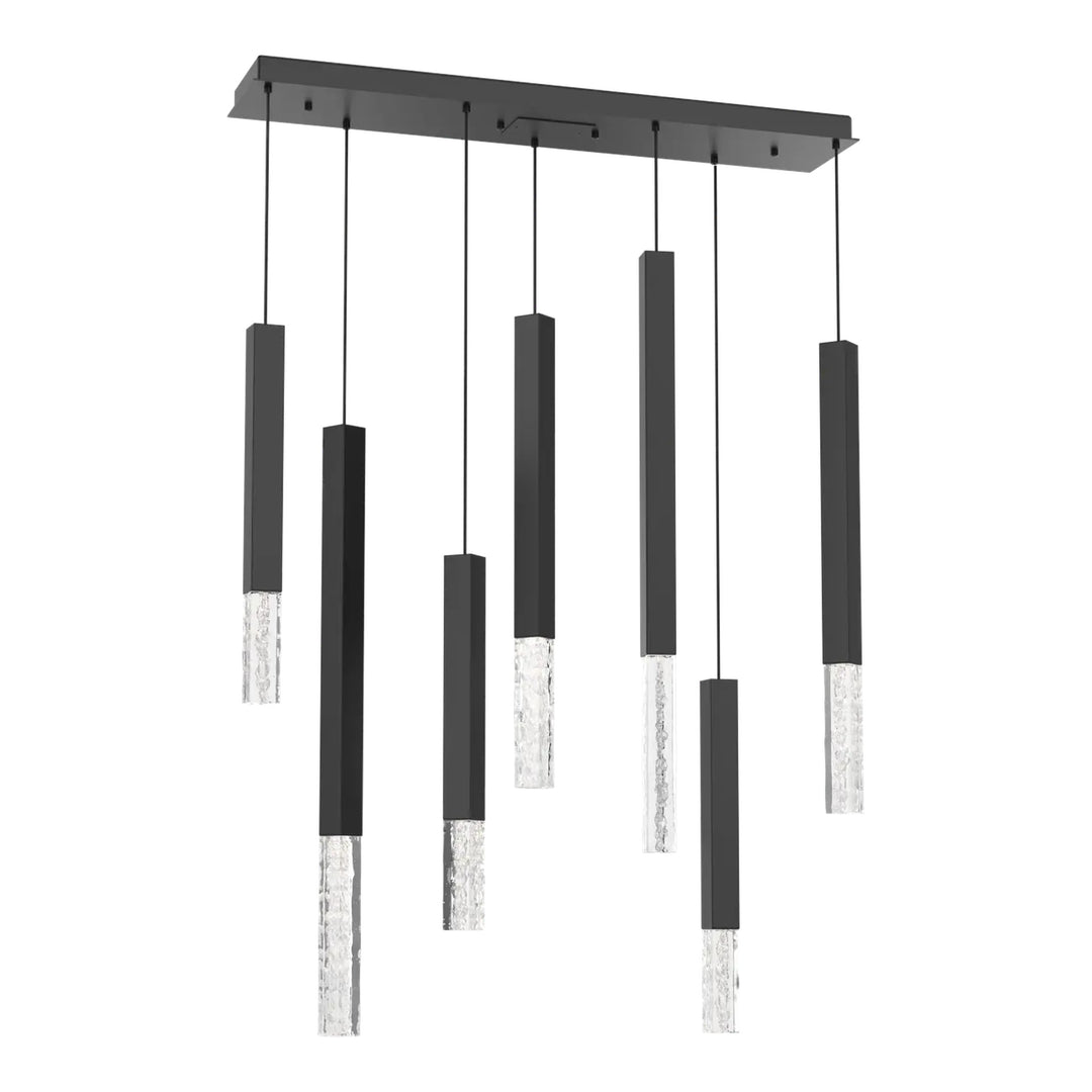 Axis XL Linear Pendant Chandelier by Hammerton Studio in Matte Black