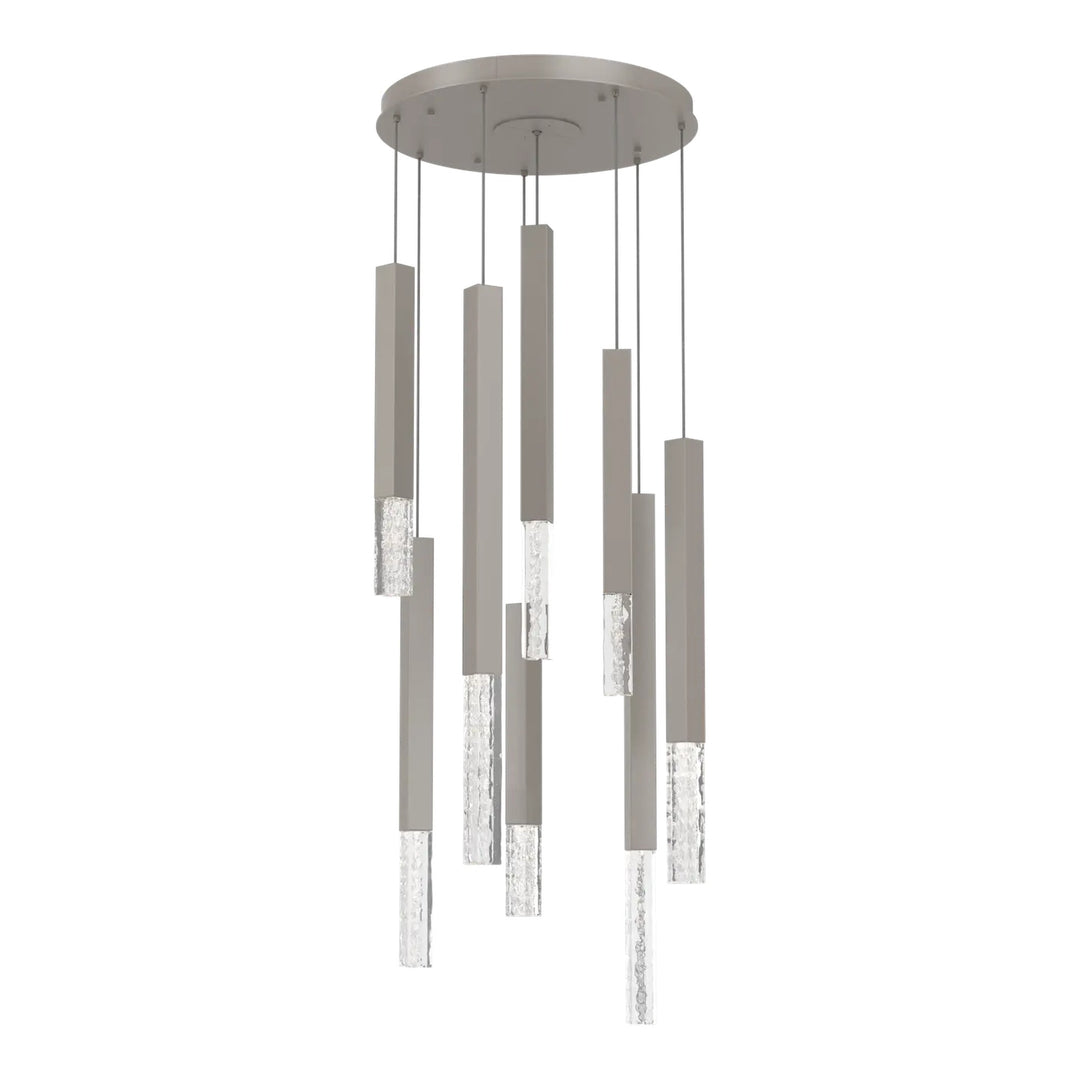 Axis XL Round Pendant Chandelier by Hammerton Studio in Beige Silver
