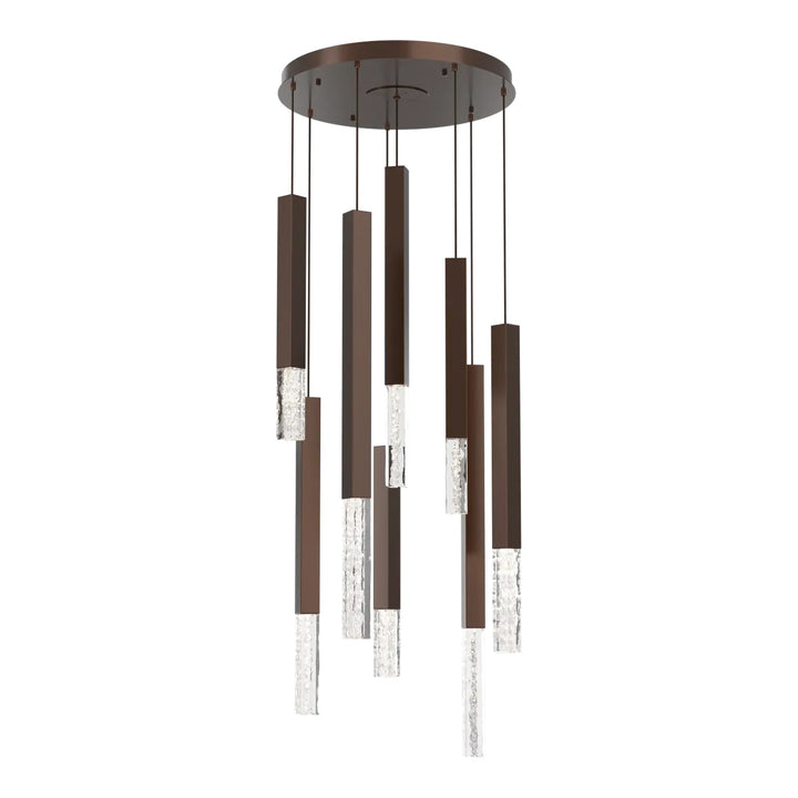 Axis XL Round Pendant Chandelier by Hammerton Studio in Burnished Bronze