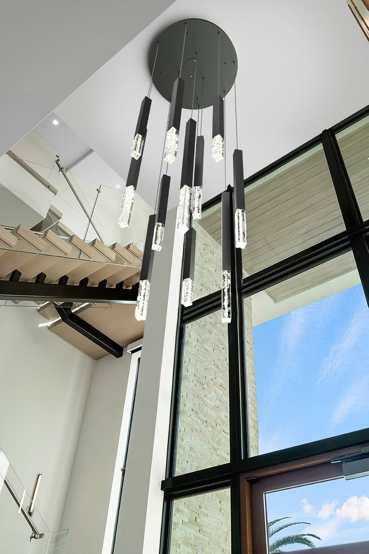 Axis XL Round Pendant Chandelier by Hammerton Studio in a styled interior