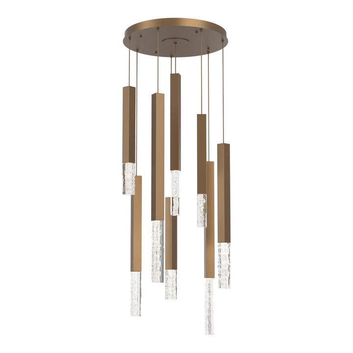 Axis XL Round Pendant Chandelier by Hammerton Studio in Novel Brass