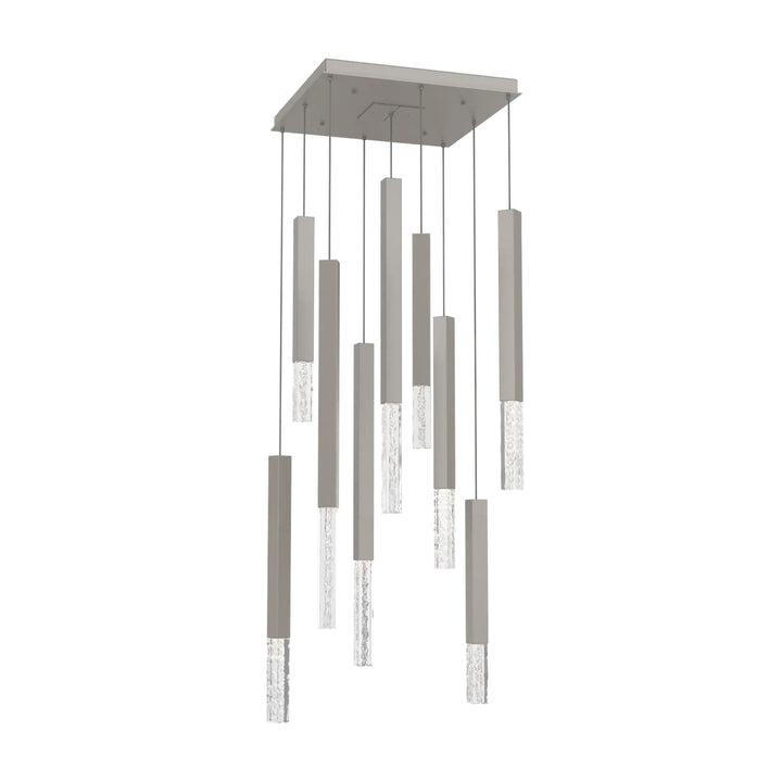 Axis XL Square Pendant Chandelier by Hammerton Studio in Beige Silver