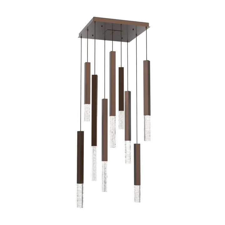 Axis XL Square Pendant Chandelier by Hammerton Studio in Burnished Bronze