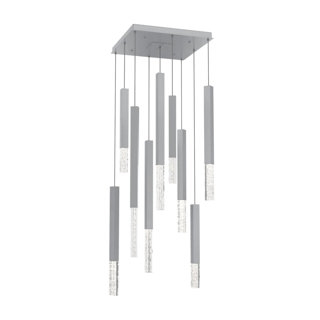 Axis XL Square Pendant Chandelier by Hammerton Studio in Classic Silver