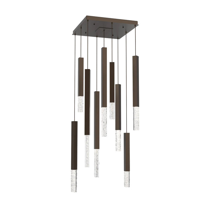 Axis XL Square Pendant Chandelier by Hammerton Studio in Flat Bronze