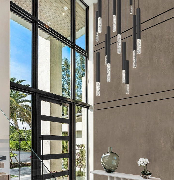 Axis XL Square Pendant Chandelier by Hammerton Studio in a styled interior