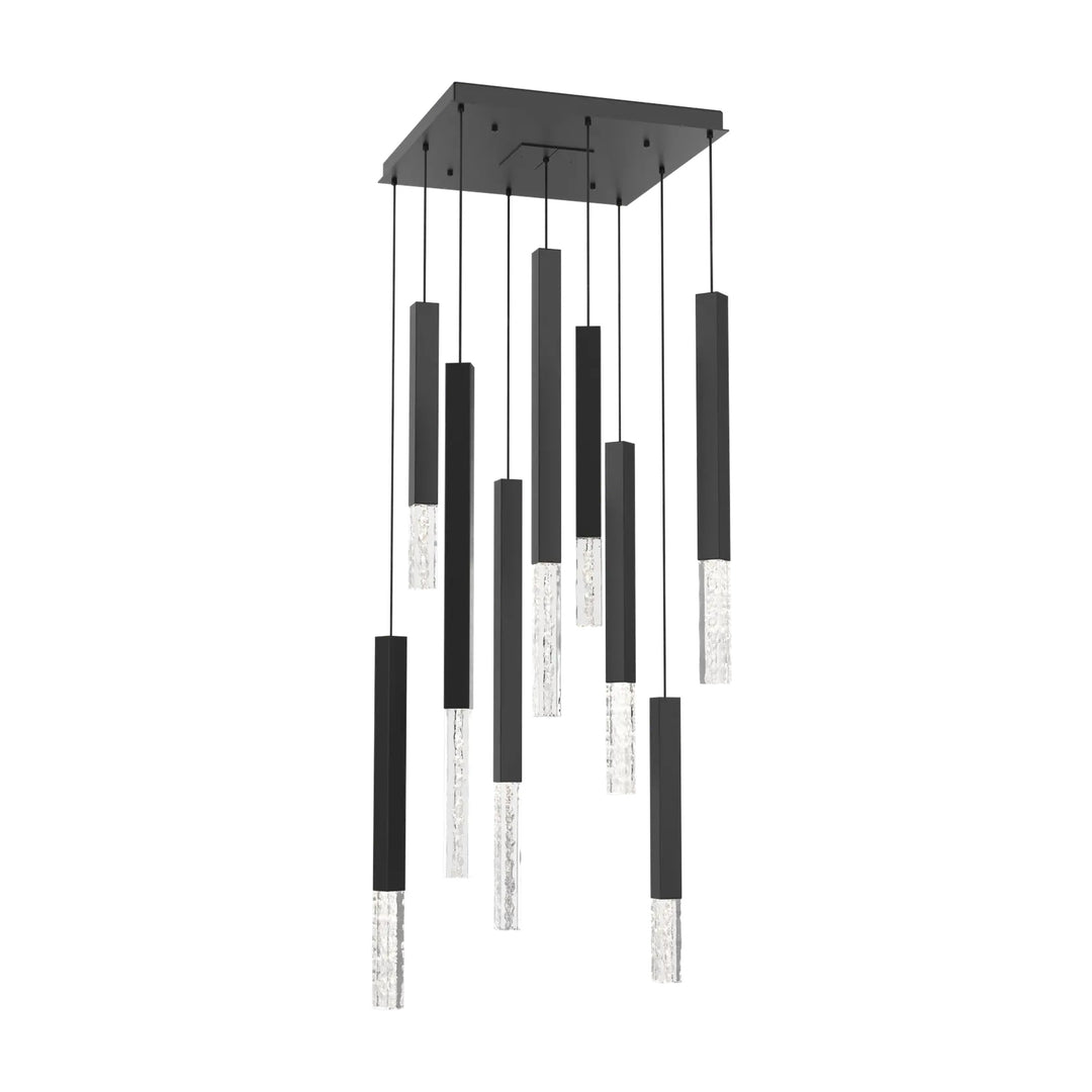 Axis XL Square Pendant Chandelier by Hammerton Studio in Matte Black