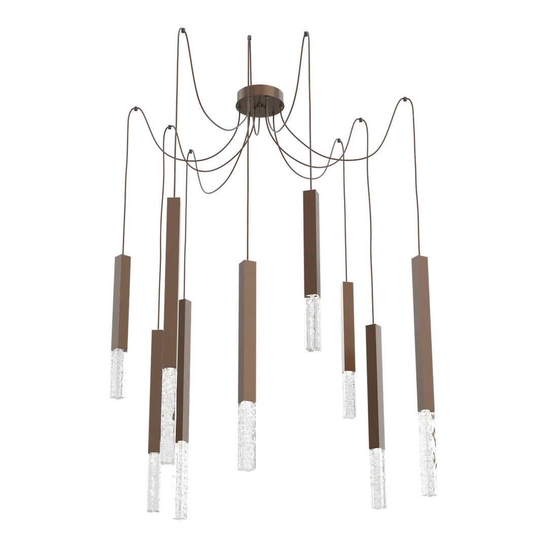 Axis XL Swag Chandelier by Hammerton Studio in Burnished Bronze