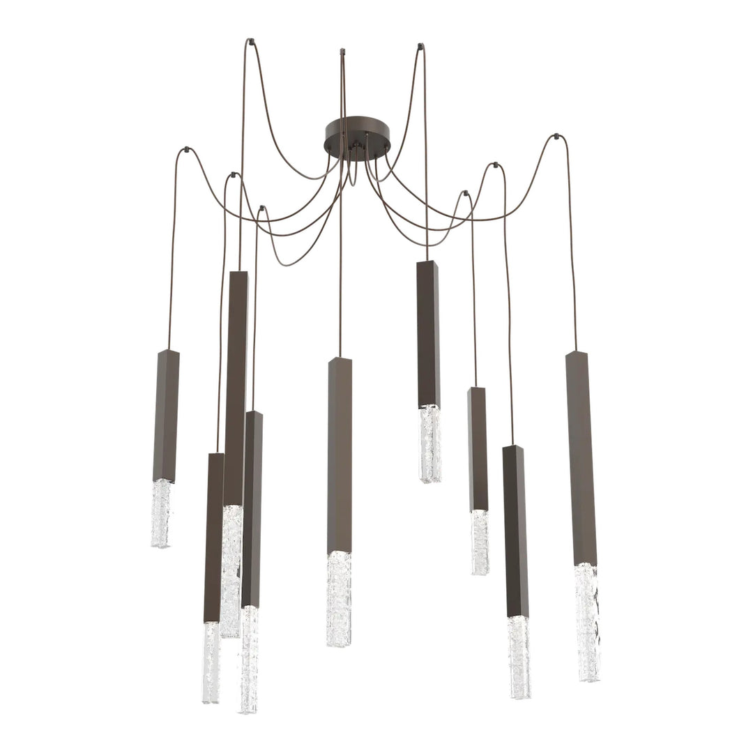 Axis XL Swag Chandelier by Hammerton Studio in Flat Bronze