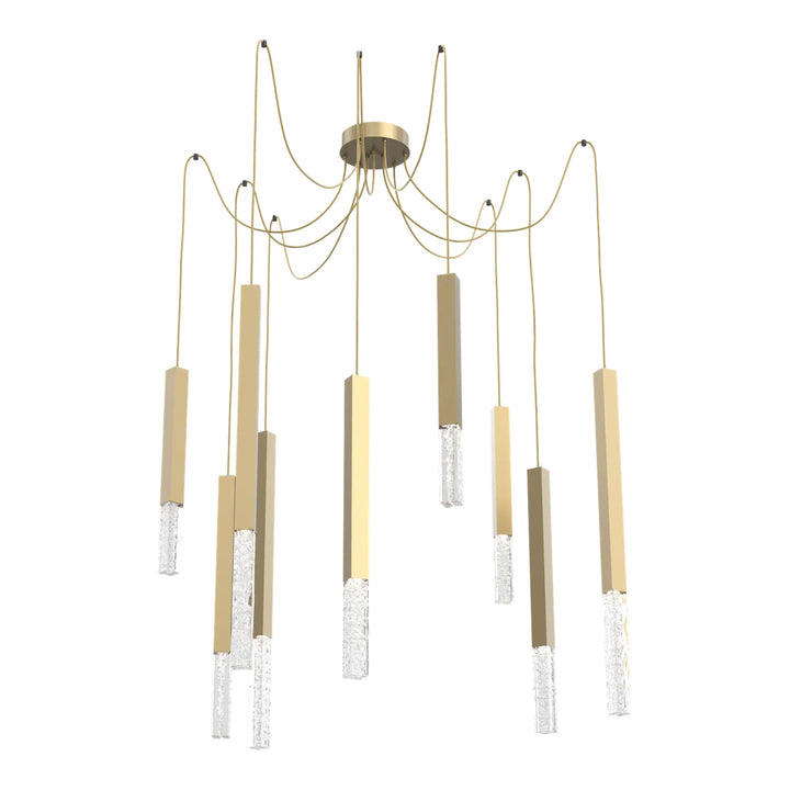 Axis XL Swag Chandelier by Hammerton Studio in Gilded Brass