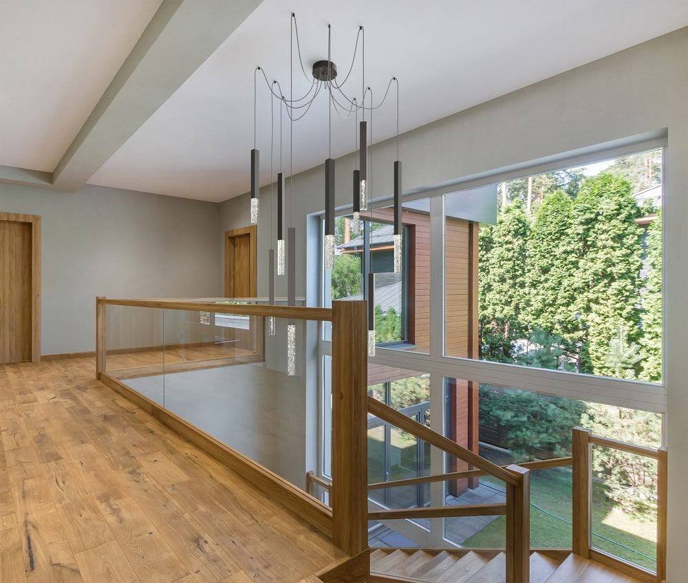 Axis XL Swag Chandelier by Hammerton Studio in a styled interior