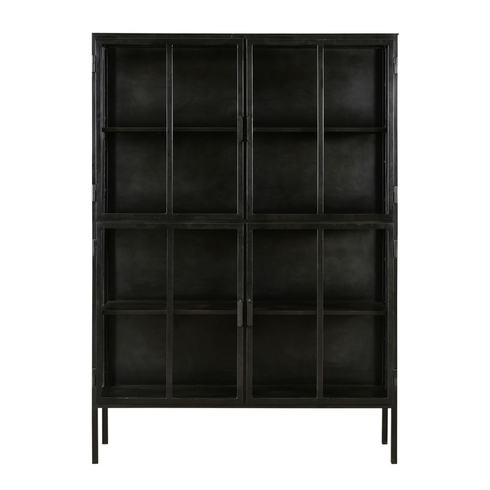 Ronan Glass Door Storage Cabinet, front view