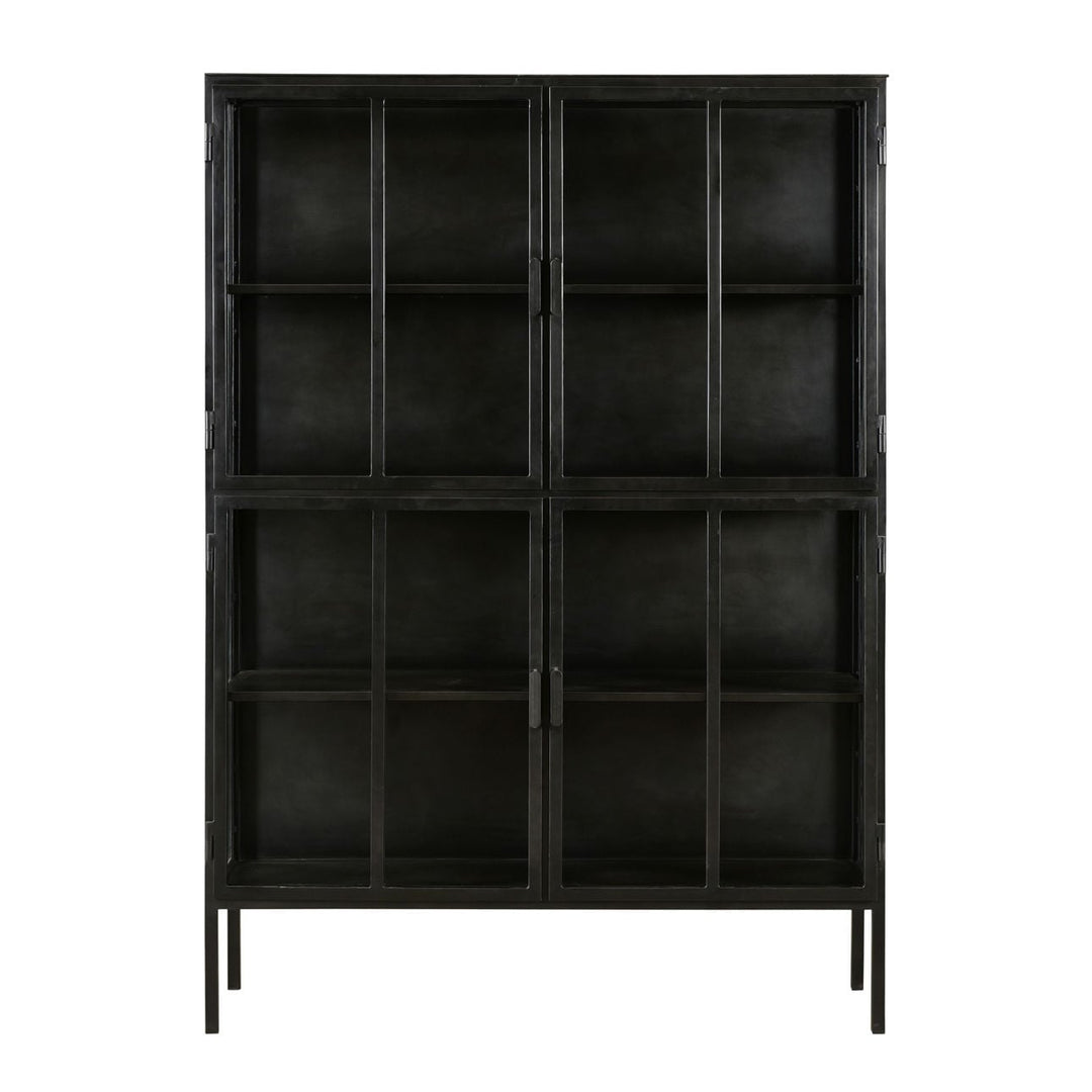 Ronan Glass Door Storage Cabinet, front view