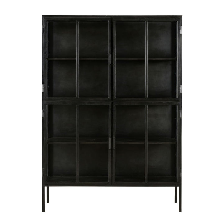 Ronan Glass Door Storage Cabinet, front view