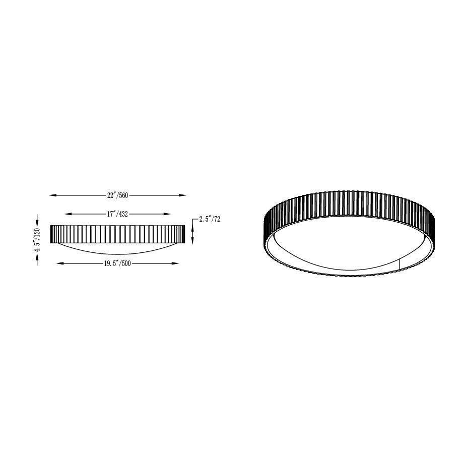 Souffle LED by Studio M Lighting – line drawing