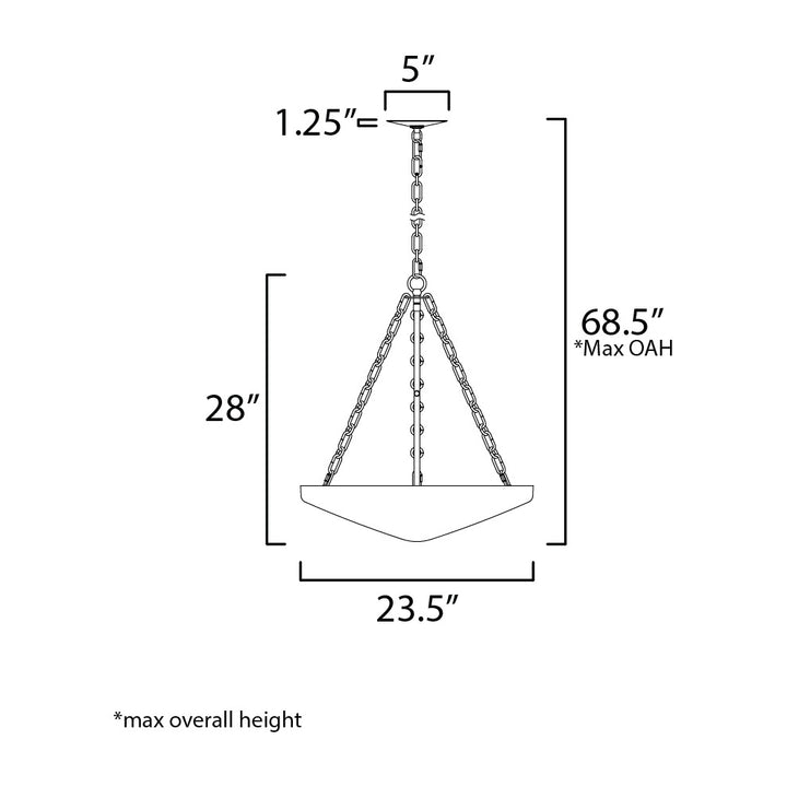 Artemis 6-Light Pendant by Studio M Lighting – line drawing