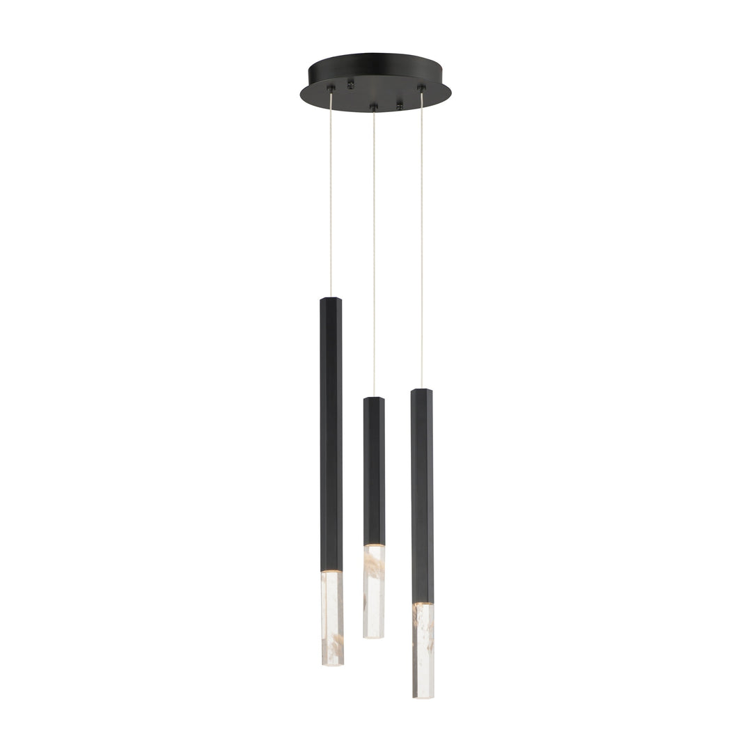Diaphane LED 3-Light Pendant by Studio M Lighting in Black