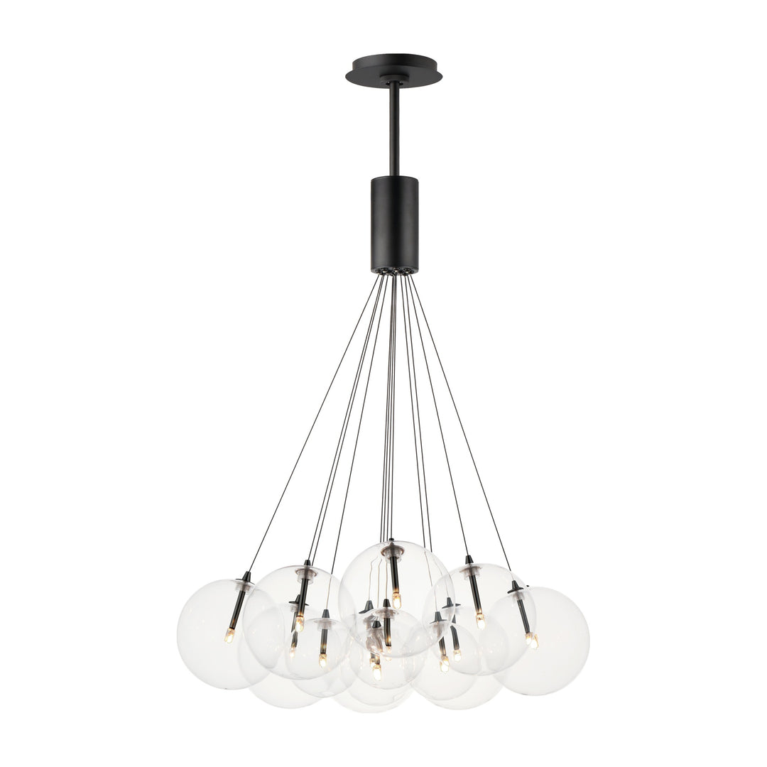 Burst 12-Light LED Pendant by Studio M Lighting in Black