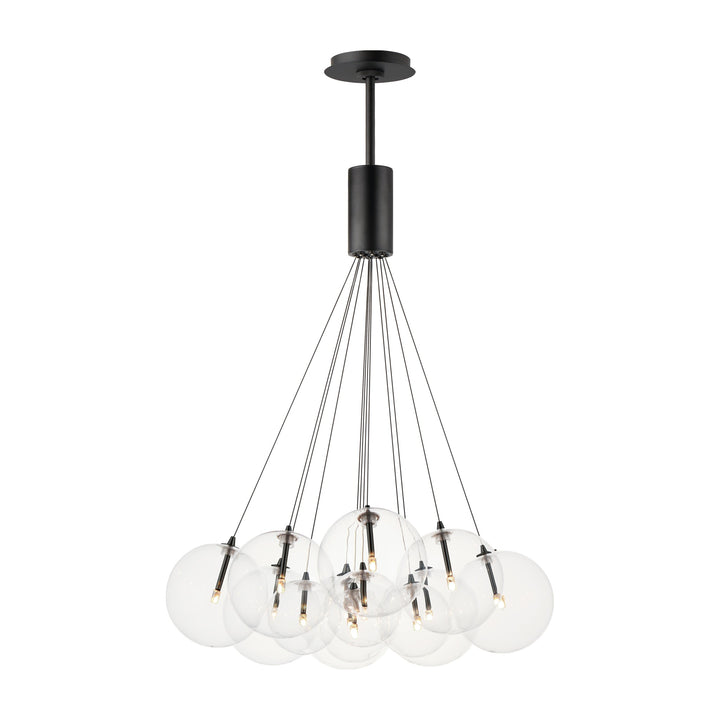 Burst 12-Light LED Pendant by Studio M Lighting in Black