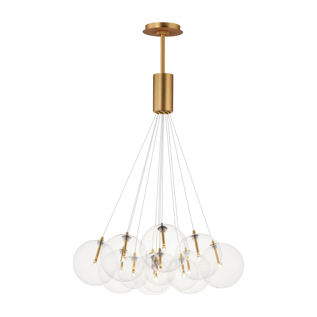 Burst 12-Light LED Pendant by Studio M Lighting in Gold