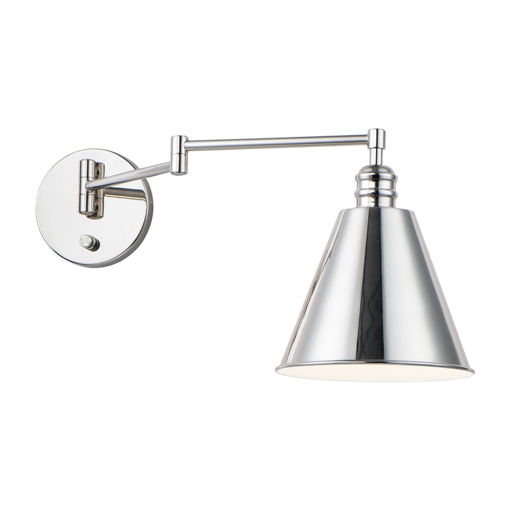 Library Wall Sconce Horizontal Swing Arm by Studio M Lighting in Polished Nickel