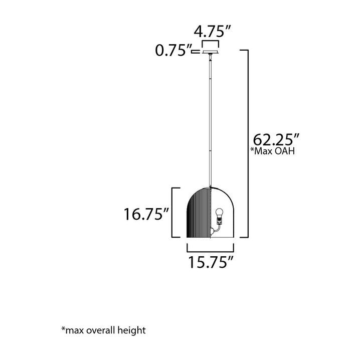 Dune 4-Light Pendant by Studio M Lighting – line drawing