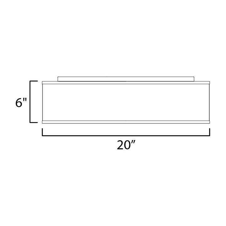 Prime Acoustic 20 LED Flush Mount by Studio M Lighting – line drawing