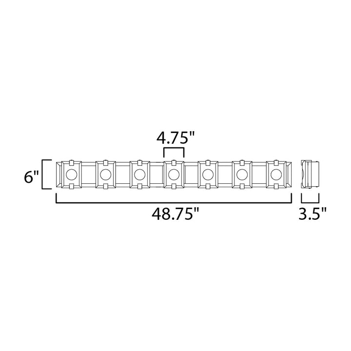 Radiant LED 7-Light Bath Vanity by Studio M Lighting – line drawing
