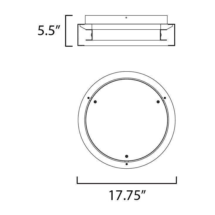 iCorona FoH ona 18 LED Surface Mount with Wiz RGBW by Studio M Lighting – line drawing