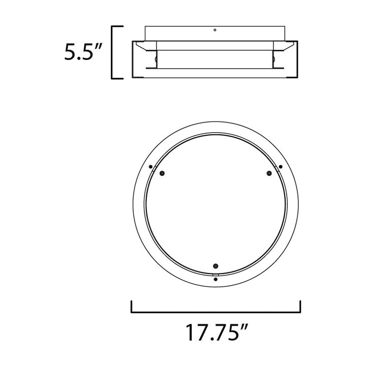 iCorona FoH ona 18 LED Surface Mount with Wiz RGBW by Studio M Lighting – line drawing