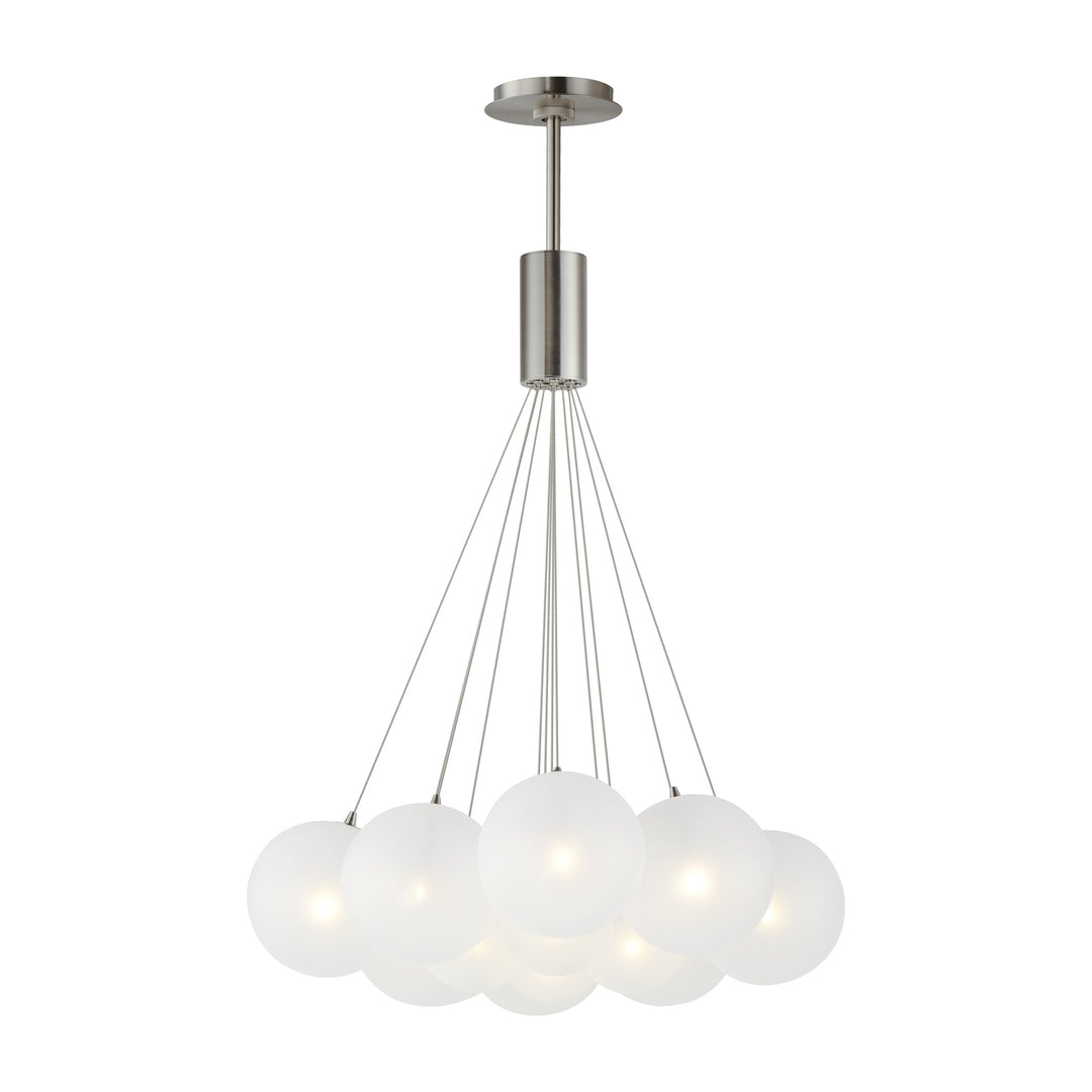 Burst 12-Light LED Pendant by Studio M Lighting in Satin Nickel