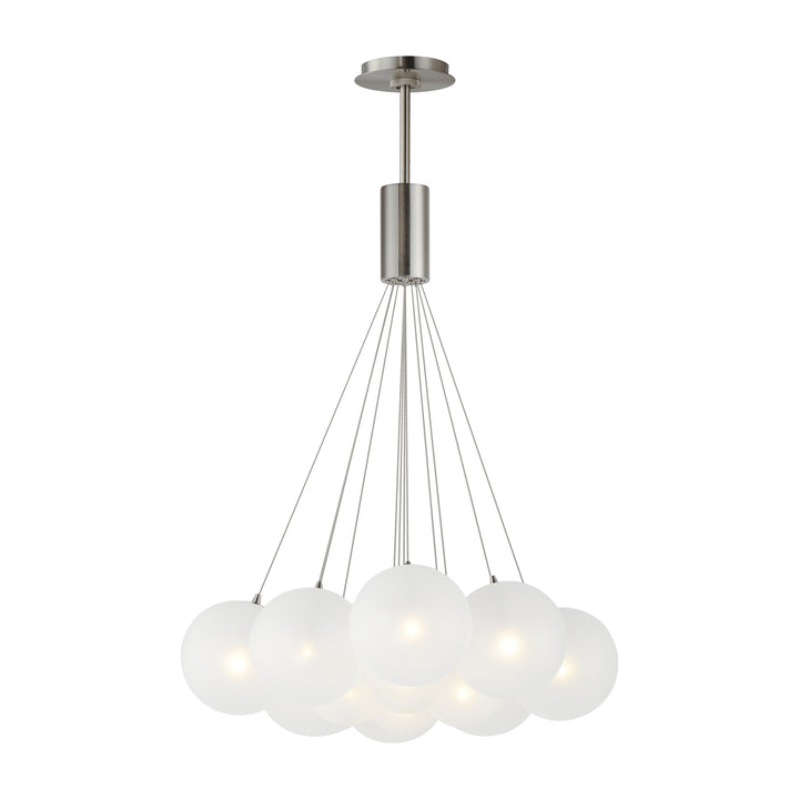 Burst 12-Light LED Pendant by Studio M Lighting in Satin Nickel