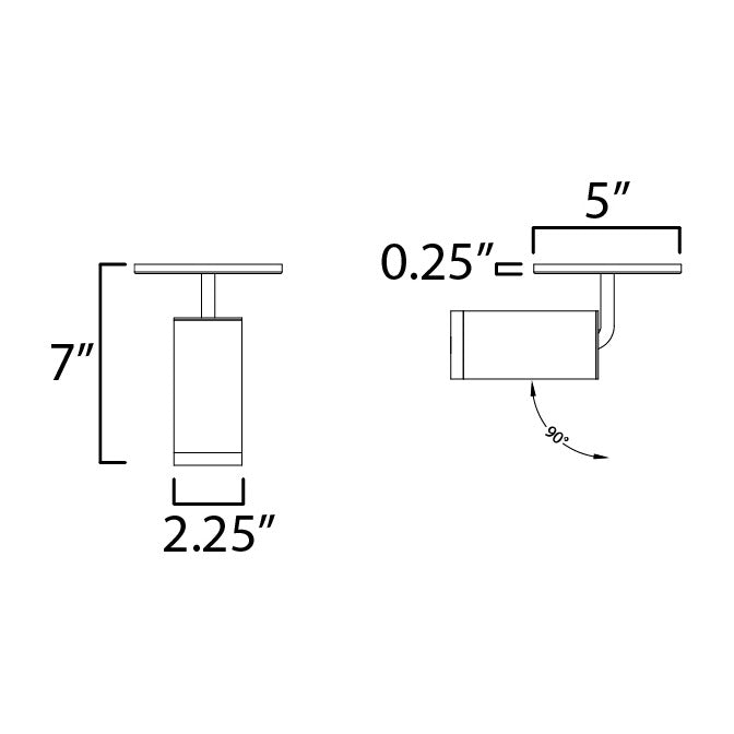 Pullman Retractable by Studio M Lighting – line drawing