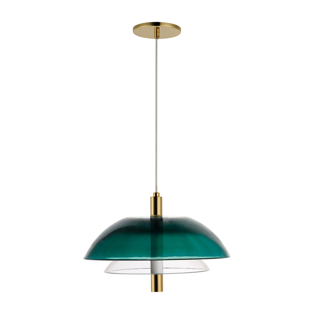 Arya Single Pendant - Clear by Studio M Lighting in French Gold