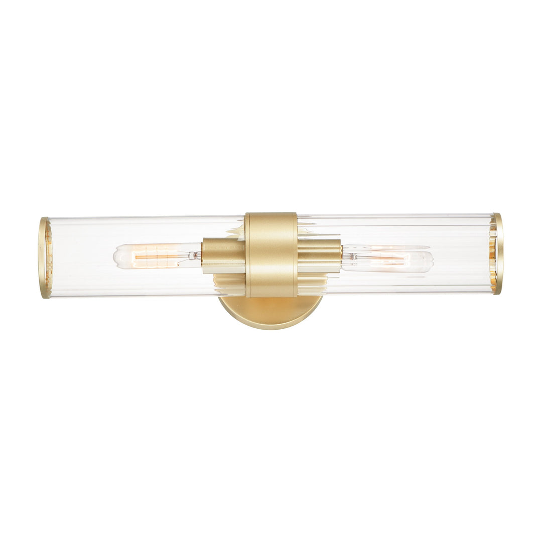 Crosby 2-Light Wall Sconce by Studio M Lighting in Satin Brass