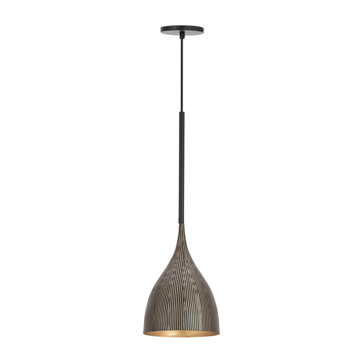 Fleur 1-Light Mini Pendant by Studio M Lighting in Black / Gold