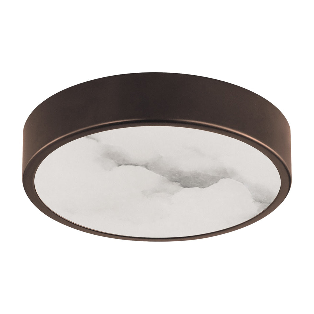 Slab 5.5 LED Alabaster Flush Mount by Studio M Lighting in Dark Bronze