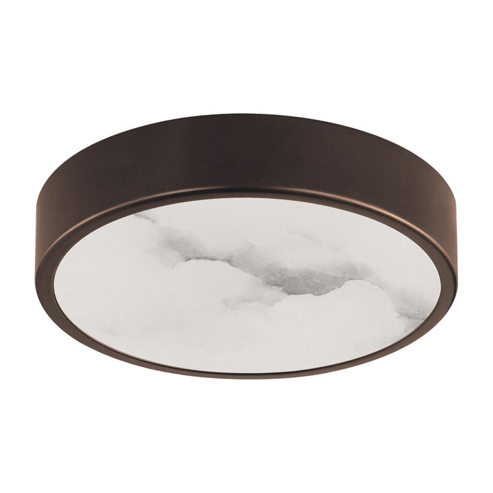 Slab 5.5 LED Alabaster Flush Mount by Studio M Lighting in Dark Bronze