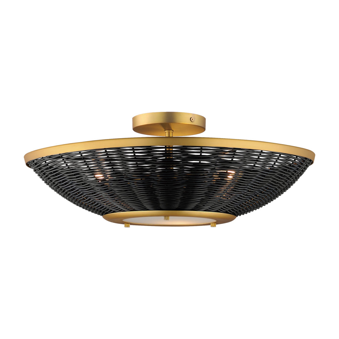 Rattan 20 Wall Sconce/Semi Flush Mount by Studio M Lighting