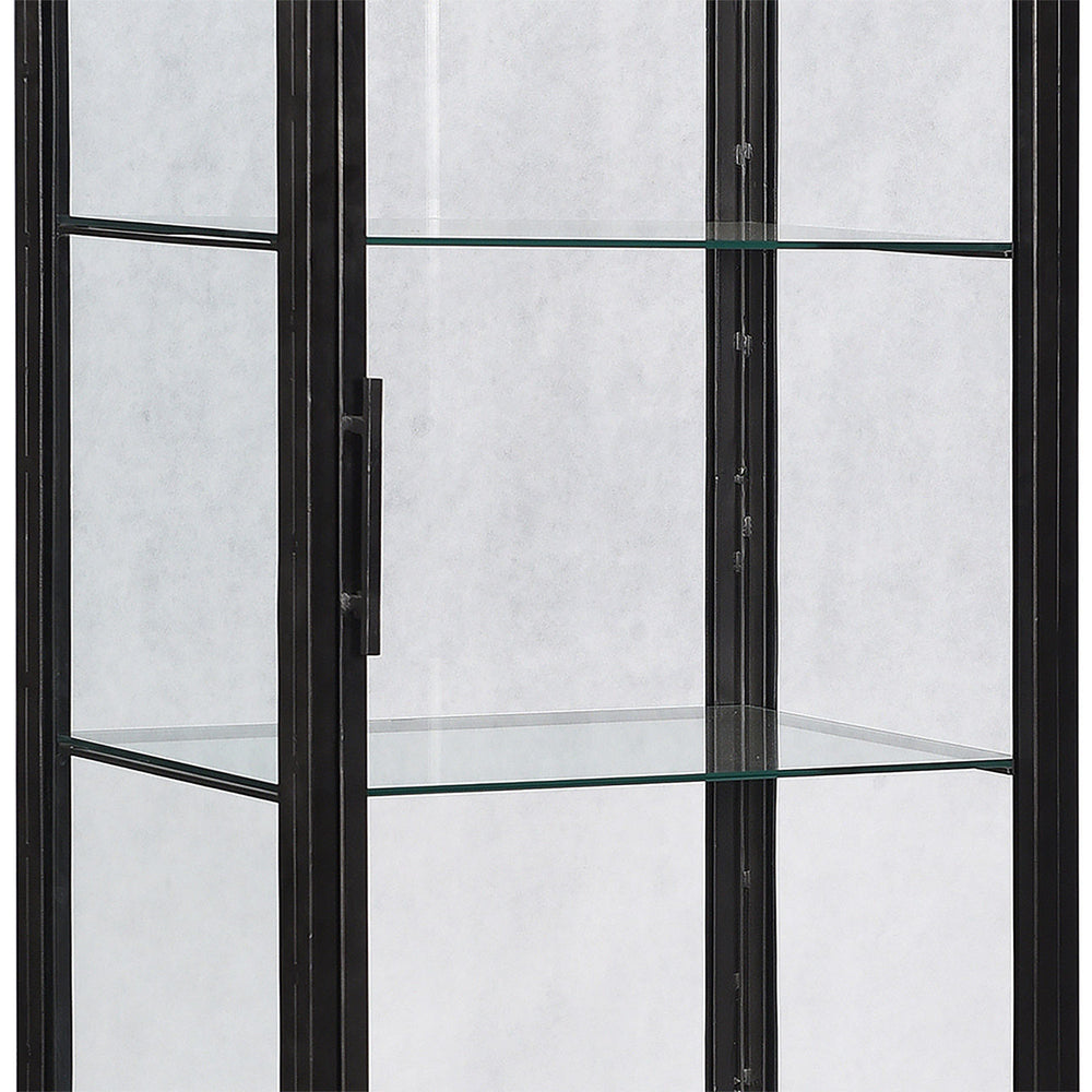 Benton Slim Glass Storage Cabinet, detail 1 view