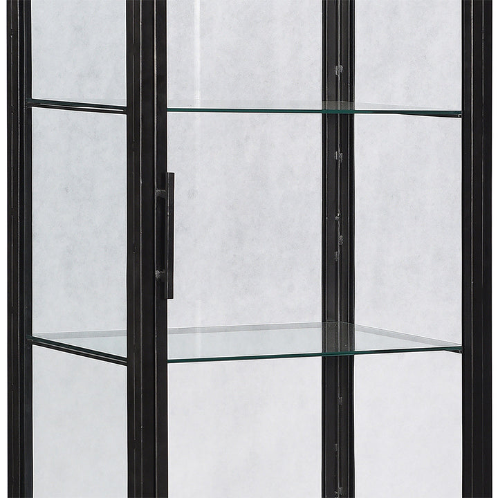 Benton Slim Glass Storage Cabinet, detail 1 view