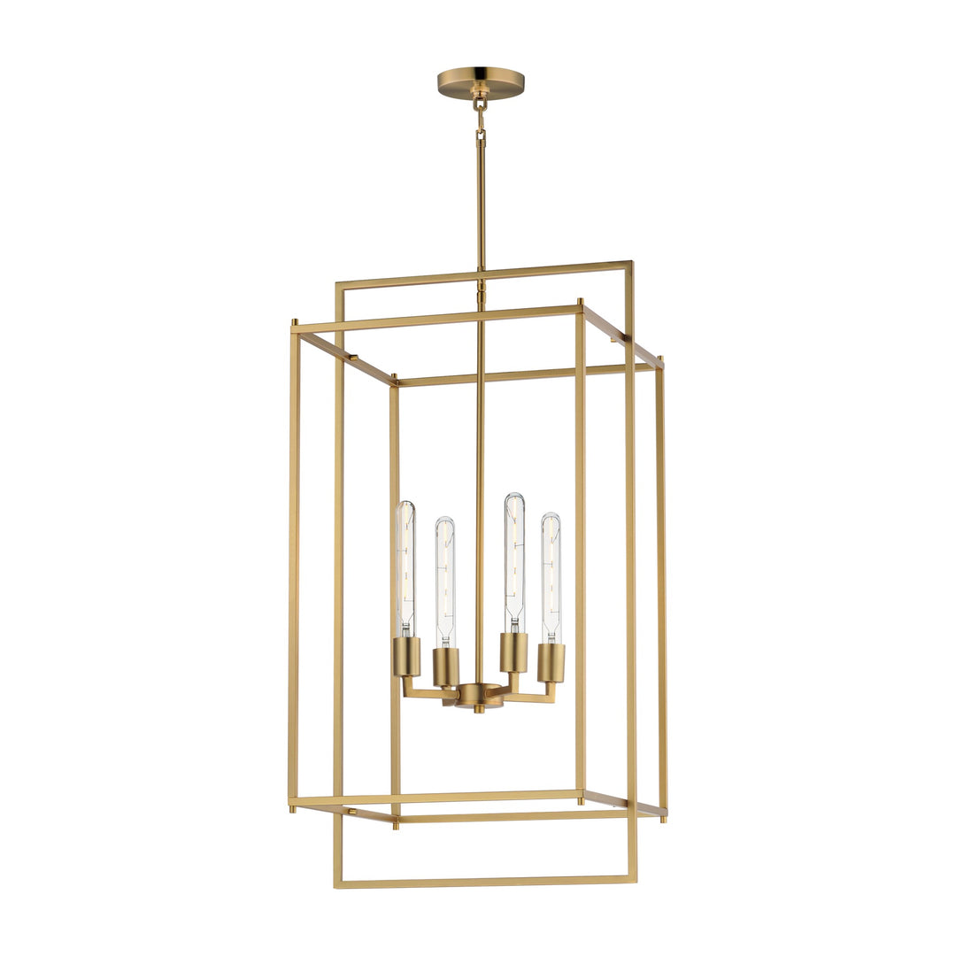 Gridline Extra Large Pendant by Studio M Lighting in Natural Aged Brass