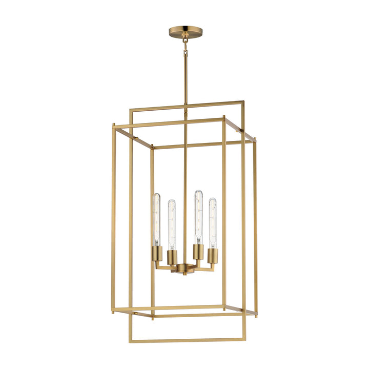 Gridline Extra Large Pendant by Studio M Lighting in Natural Aged Brass